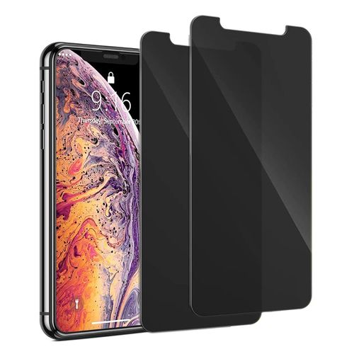 IPhone X, XR, XS, XS Max Full Cover Black Privacy Tempered Glass Screen Protector-Black