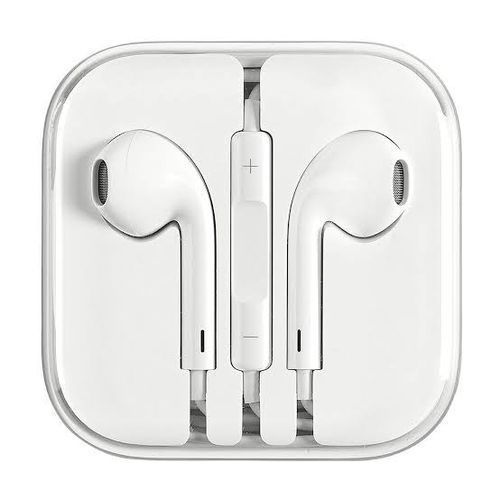 Universal Headset Earphone With Mic  Adjustable Volume - White
