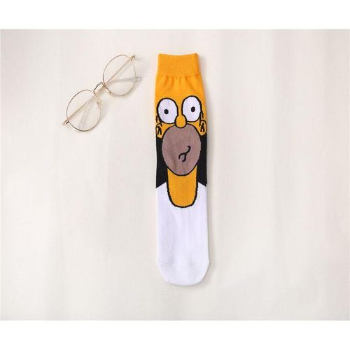 Anime Funny Socks Simpsons Print Hop Men Cartoon Hip
