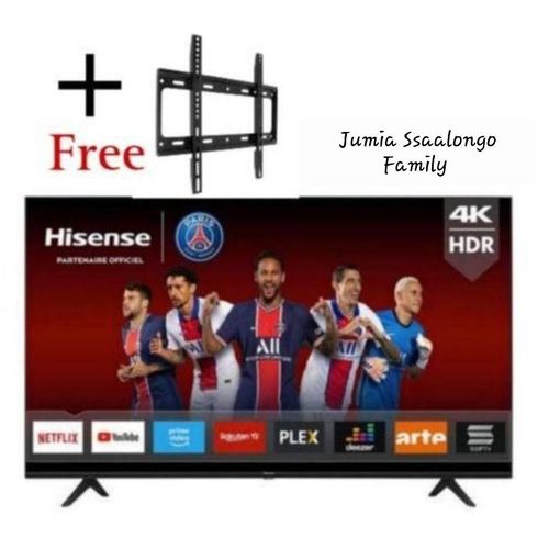 Hisense 50" Inch Smart 4K UHD Year 2024 Frameless LED TV + Free 26''-65'' TV Wall Mount - Black