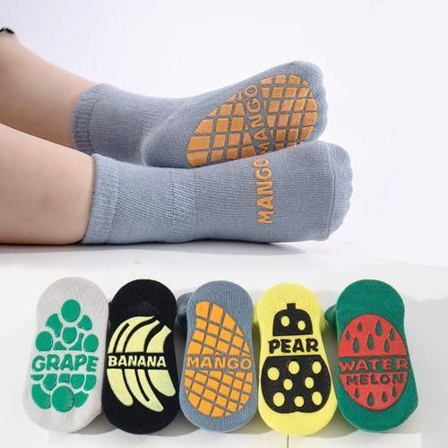 5 Pairs 0-5 Years Baby Kids Booties Shoe Socks