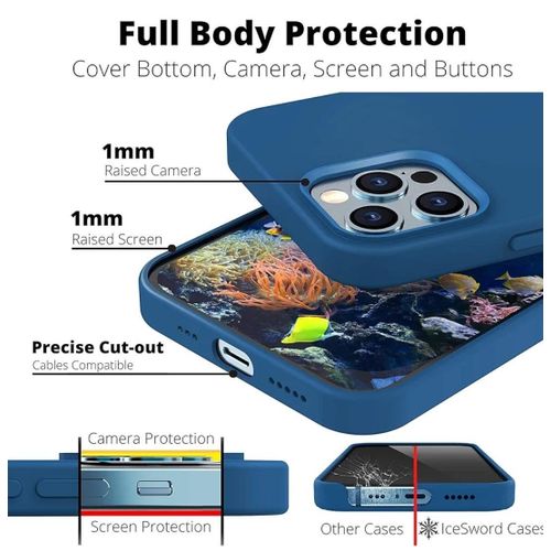 Universal Iphone 11 Pro Max Soft Rubber Liquid Silicone Case Cover Blue
