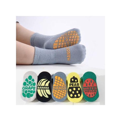 5 Pairs 0-5 Years Baby Kids Booties Shoe Socks