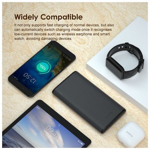 Oraimo Toast 10 Lite Ultimate Slim 10000mAh Power Bank - Black