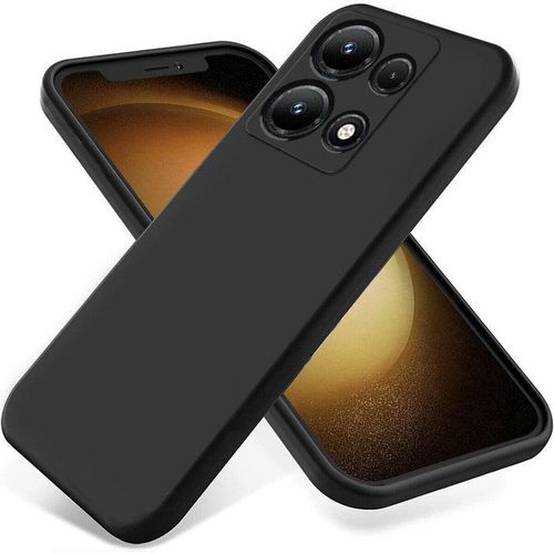 Infinix Note 30 / Note 30 Pro Luxury Soft Rubber Liquid Silicone Skin Touch Feel Cover Case Black