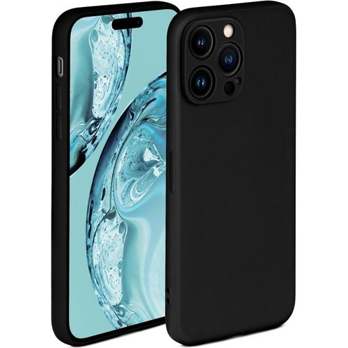 IPhone 11 12 13 14 Pro Max Silicone Case, Raised Edge For Screen Protection, Dual Layer, Soft Phone Case-Black