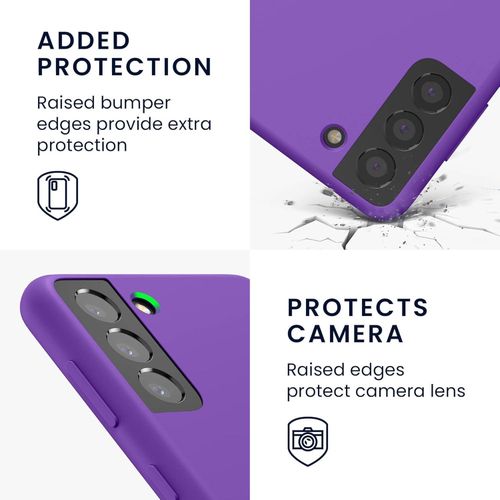 Samsung Galaxy S21 fe, S21, S21 Plus, S21 Ultra Silicone Phone Cover with Soft Finish - Orchid Purple