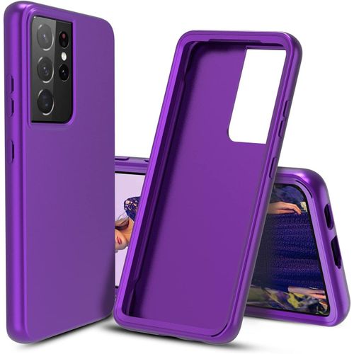 Samsung Galaxy S21 fe, S21, S21 Plus, S21 Ultra Silicone Phone Cover with Soft Finish - Orchid Purple