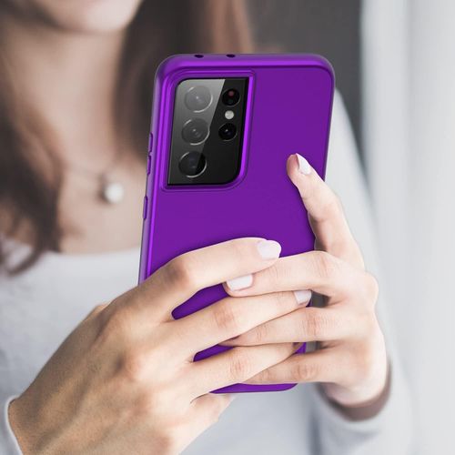Samsung Galaxy S21 fe, S21, S21 Plus, S21 Ultra Silicone Phone Cover with Soft Finish - Orchid Purple