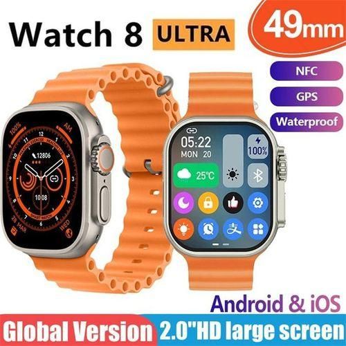 T800 Ultra Smartwatch Waterproof Watch for iOS and Android - Black