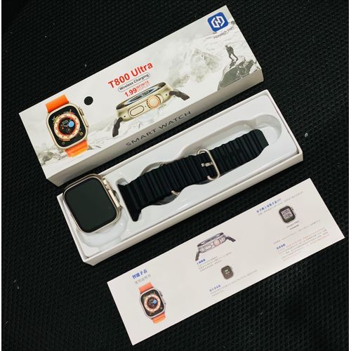 T800 Ultra Smartwatch Waterproof Watch for iOS and Android - Black