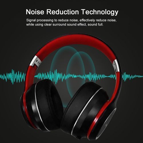 Lenovo HD 200 Foldable Over Ear Wireless Headphones- Black/Red