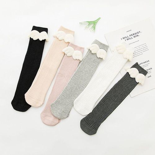 Boys Angel Socks Long Girls Toddlers Cute Soft Wing Kids