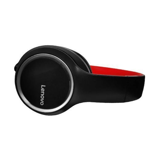 Lenovo HD 200 Foldable Over Ear Wireless Headphones- Black/Red