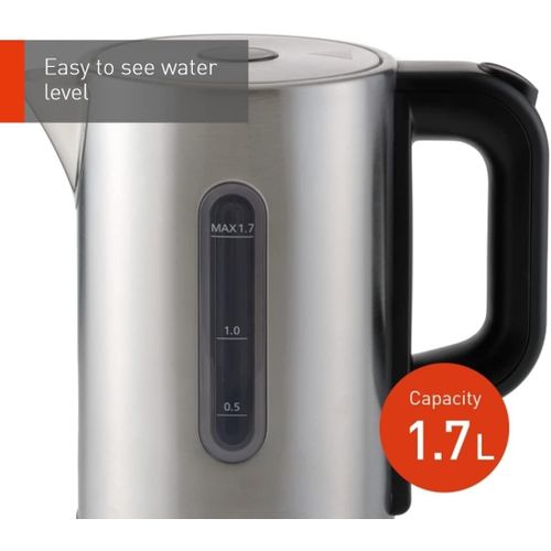 Panasonic 1.7L Capacity Cordless Concealed Stainless-Steel Kettle NCK301- Silver