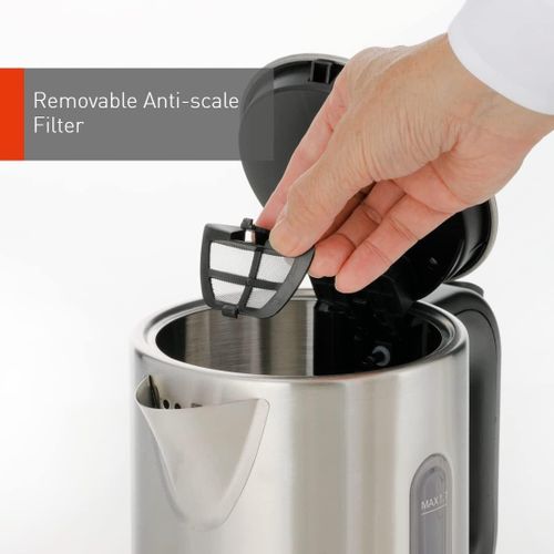 Panasonic 1.7L Capacity Cordless Concealed Stainless-Steel Kettle NCK301- Silver