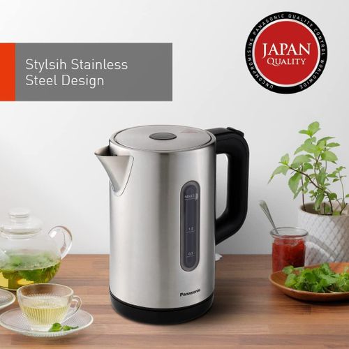 Panasonic 1.7L Capacity Cordless Concealed Stainless-Steel Kettle NCK301- Silver
