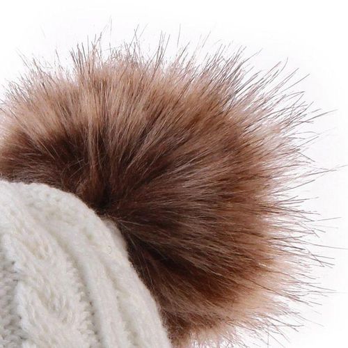 Baby Large Hat 0- Cable Knit Knitted Beanie White