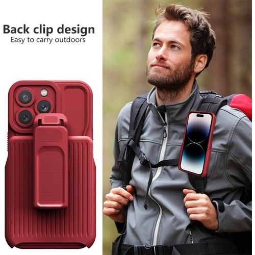 iPhone 15 Pro Max Case with Kickstand Belt Clip Holster Cover, iPhone 15 Pro Max Phone Case, Heavy Duty 3 Layers Shockproof Full Body Rugged Hybrid Case for iPhone 15 Pro Max 6.7