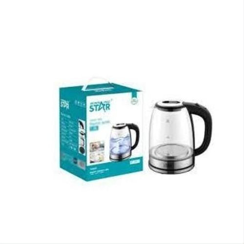 Winningstar Glass LED pacolator/Kettle 1.8 Liters Silver