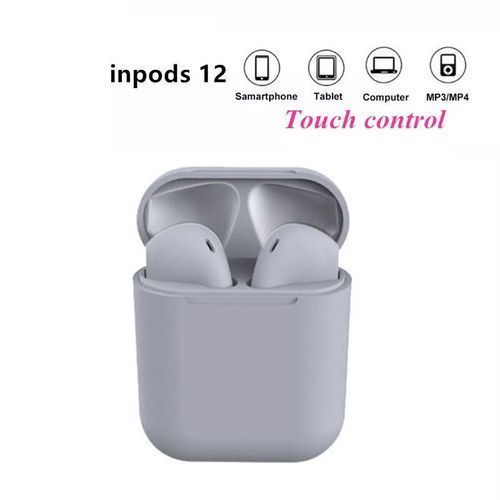 Inpods 12 Mini Bluetooth 5.0 Wireless Stereo Earbuds-300mA - Black
