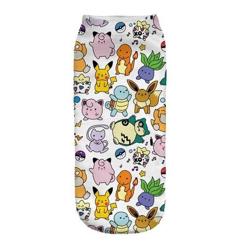 Cute Women's Printed Pokemon Socks Cartoon Anime Figure