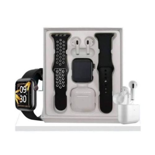 Smart watch  and free Gift Airpods in and 2hand bands-black