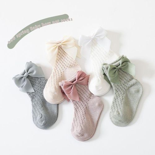 Toddler Girls Kids Solid Princess Socks Cute Spainish Big