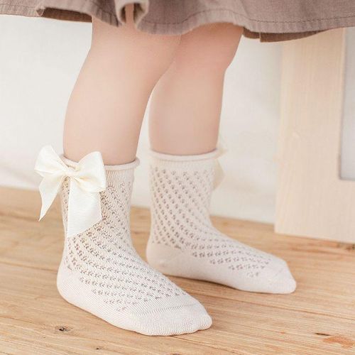 Toddler Girls Kids Solid Princess Socks Cute Spainish Big