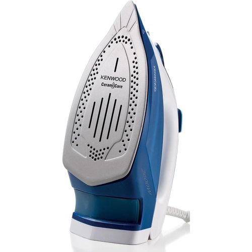 Kenwood 2600W Steam Iron With Ceramic Plate Steam Bur.st, Spray STP75 - White/ Blue.