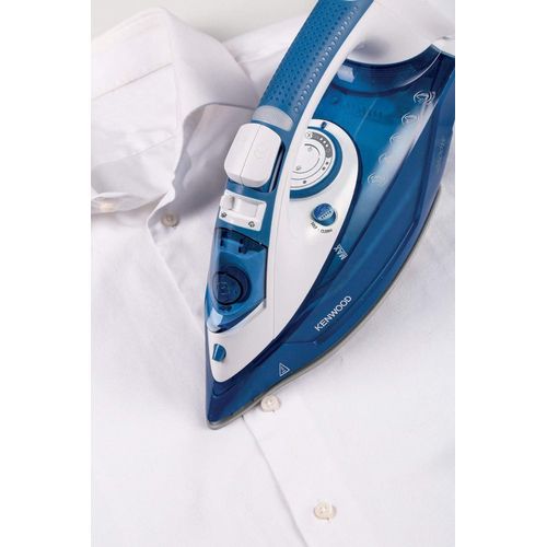 Kenwood 2600W Steam Iron With Ceramic Plate Steam Bur.st, Spray STP75 - White/ Blue.