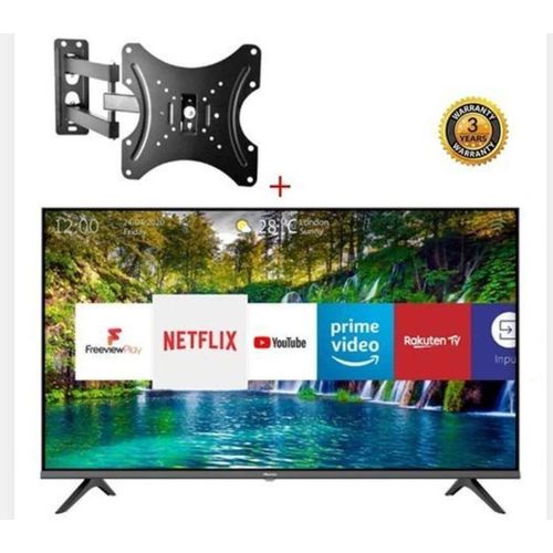 Hisense Original 40" Smart TV + Swivel, Tilt & Adjustable Wall Mount Bracket - Black