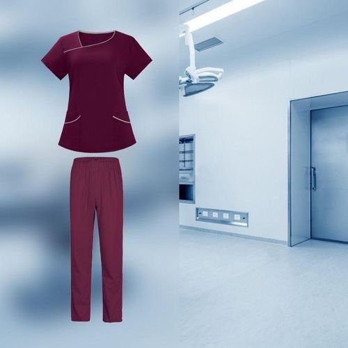 Women's Scrub Sets Tops And Jogger Pant Stretch S Dark Red