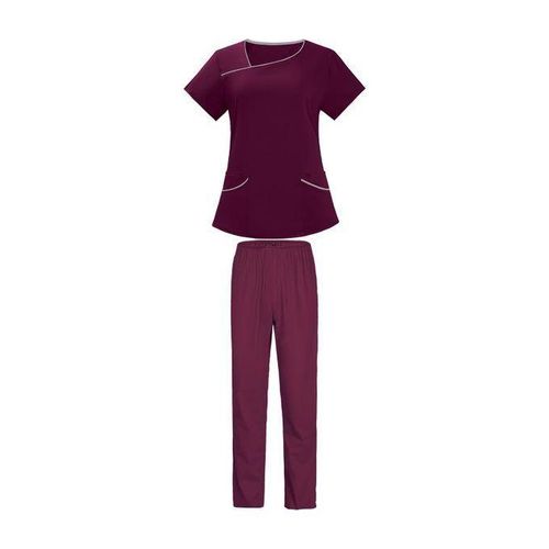 Women's Scrub Sets Tops And Jogger Pant Stretch S Dark Red