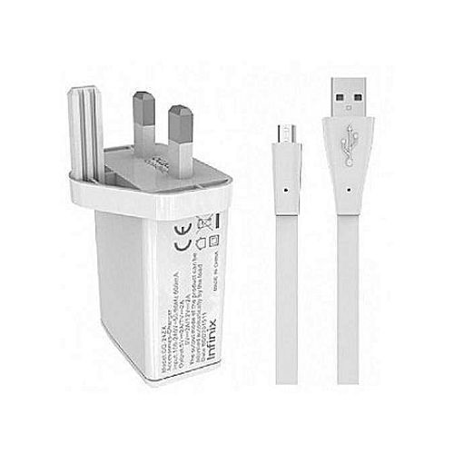 Infinix Usb Cable Plug Charger  - White