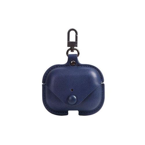 For AirPods Pro Litchi Texture Earphone Protective Case(Blue)