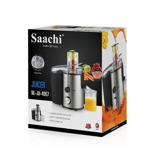 Saachi Juicer NL-JU-4067-ST with 2 Speed Control - Black/Silver