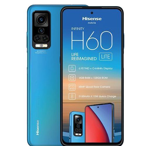 Hisense H60 Lite 6.95" 4GB RAM 128GB ROM 48MP 5150mAh - Blue(1 YR WRTY)
