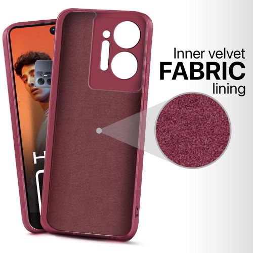 Infinix Note 10 11 12 30 I S 4G X68 Soft TPU Back Cover Shockproof Silicone Bumper Anti-Fingerprints Full-Body Protective Case Cover-Maroon