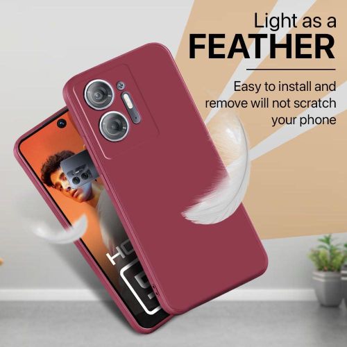 Infinix Note 10 11 12 30 I S 4G X68 Soft TPU Back Cover Shockproof Silicone Bumper Anti-Fingerprints Full-Body Protective Case Cover-Maroon
