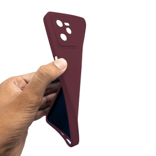 Infinix Note 10 11 12 30 I S 4G X68 Soft TPU Back Cover Shockproof Silicone Bumper Anti-Fingerprints Full-Body Protective Case Cover-Maroon