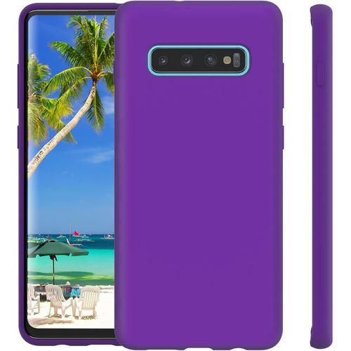 Samsung Galaxy S10e, S10, S10 Plus, S10 5G  Protective Liquid SIlicone Cover- Purple