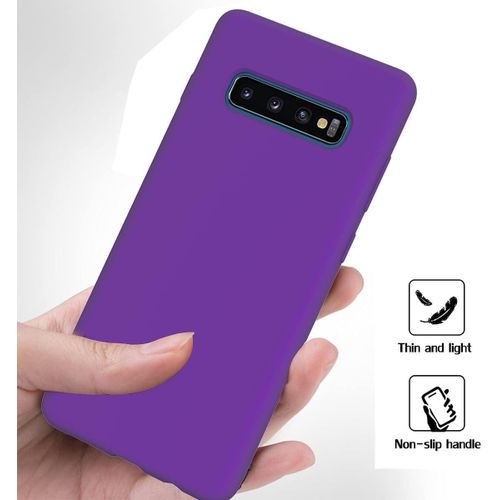 Samsung Galaxy S10e, S10, S10 Plus, S10 5G  Protective Liquid SIlicone Cover- Purple