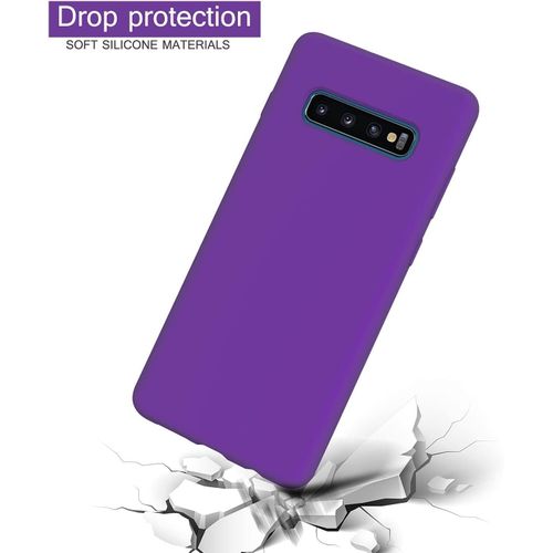 Samsung Galaxy S10e, S10, S10 Plus, S10 5G  Protective Liquid SIlicone Cover- Purple
