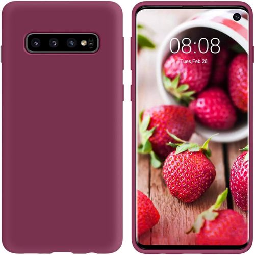 Samsung Galaxy S10e, S10, S10 Plus, S10 5G Silicone Case-Maroon