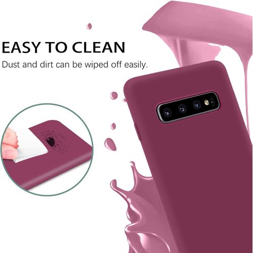 Samsung Galaxy S10e, S10, S10 Plus, S10 5G Silicone Case-Maroon