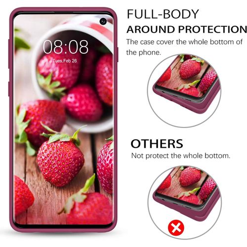 Samsung Galaxy S10e, S10, S10 Plus, S10 5G Silicone Case-Maroon