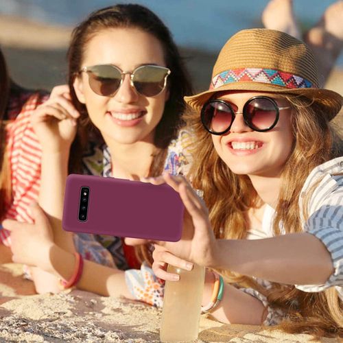 Samsung Galaxy S10e, S10, S10 Plus, S10 5G Silicone Case-Maroon