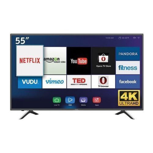 Hisense 55'' Inch 4K Ultra HD Smart TV Built-In WIFI With Dolby Sound-Black