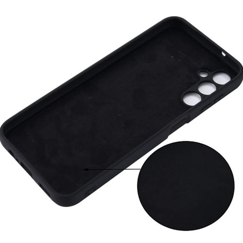 Samsung Galaxy A24 Luxury Soft Rubber Liquid Silicone Skin Touch Feel Cover Case Black